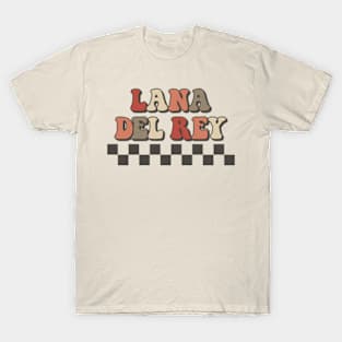 Lana Del Rey Checkered Retro Groovy Style T-Shirt